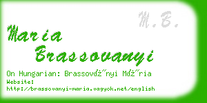 maria brassovanyi business card